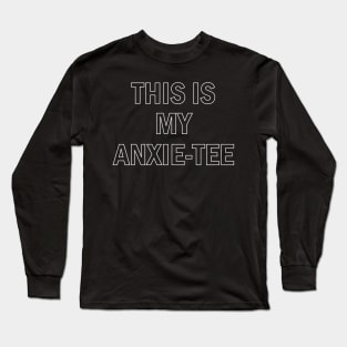 Anxie-Tee (White Outline) Long Sleeve T-Shirt